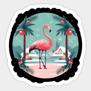 Flamingo Flock Sunset, Love Flamingos Sticker